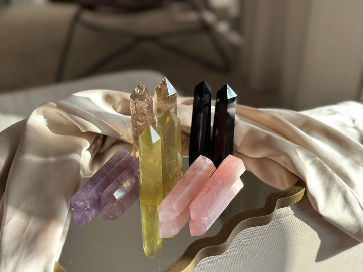 Gemstone crystal wands collection by Manipura