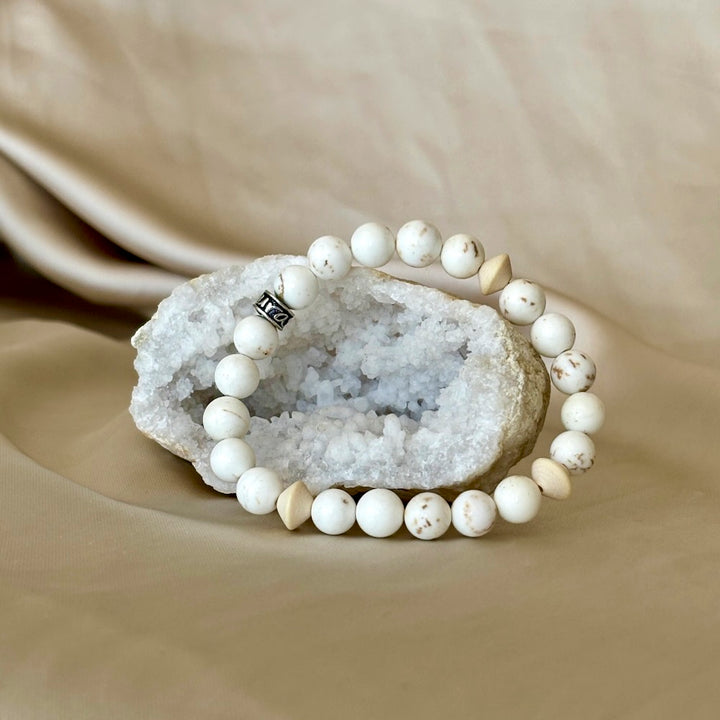 Simple Joy Gemstone Bracelet with Milky Magnesite beads