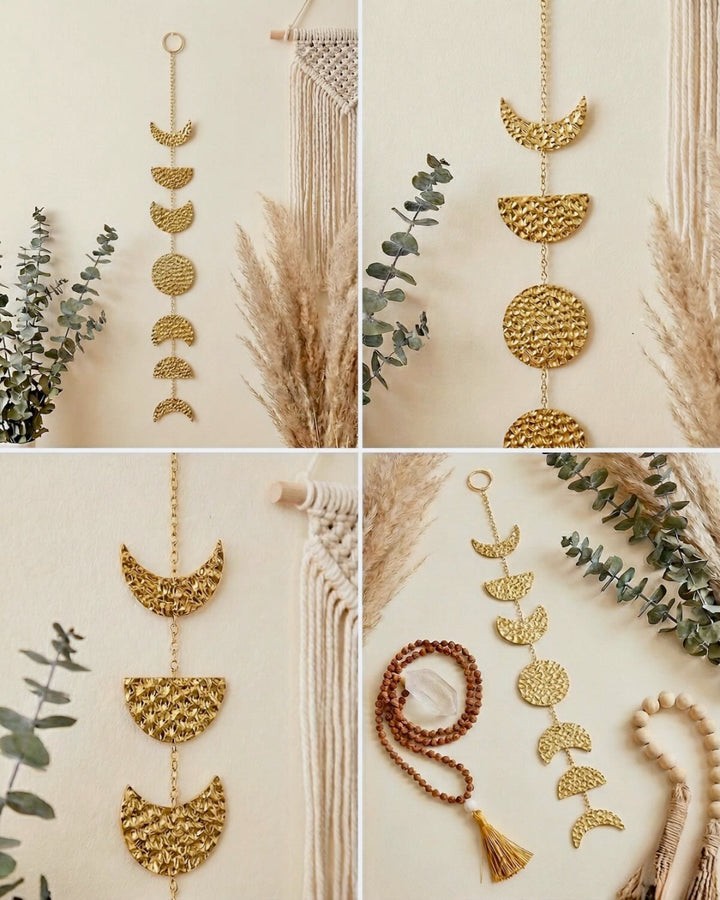 Moon phase garland home decor by Manipura