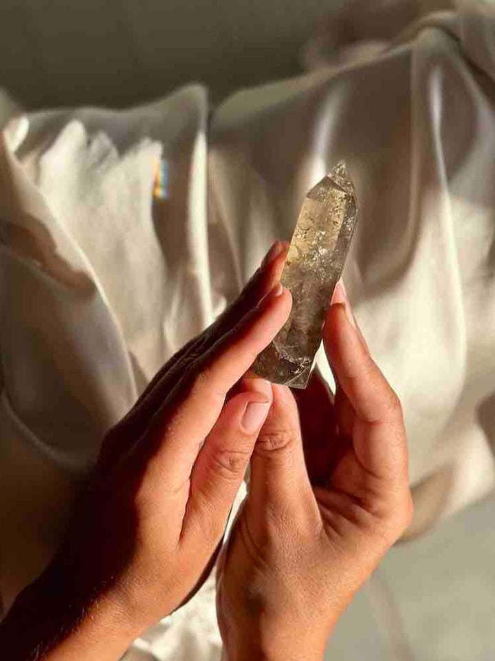 Natural Smokey Quartz Crystal Wand (Large)