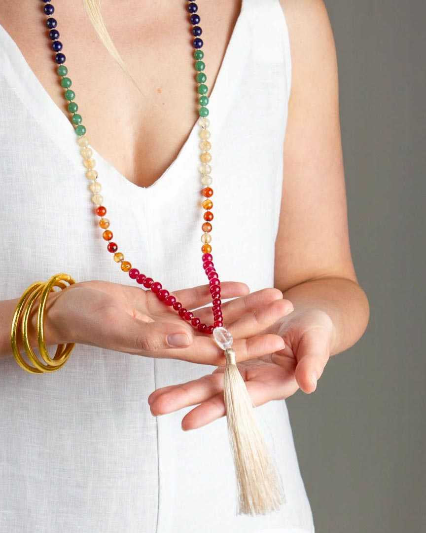 7 Chakra Balancing Gemstone Mala