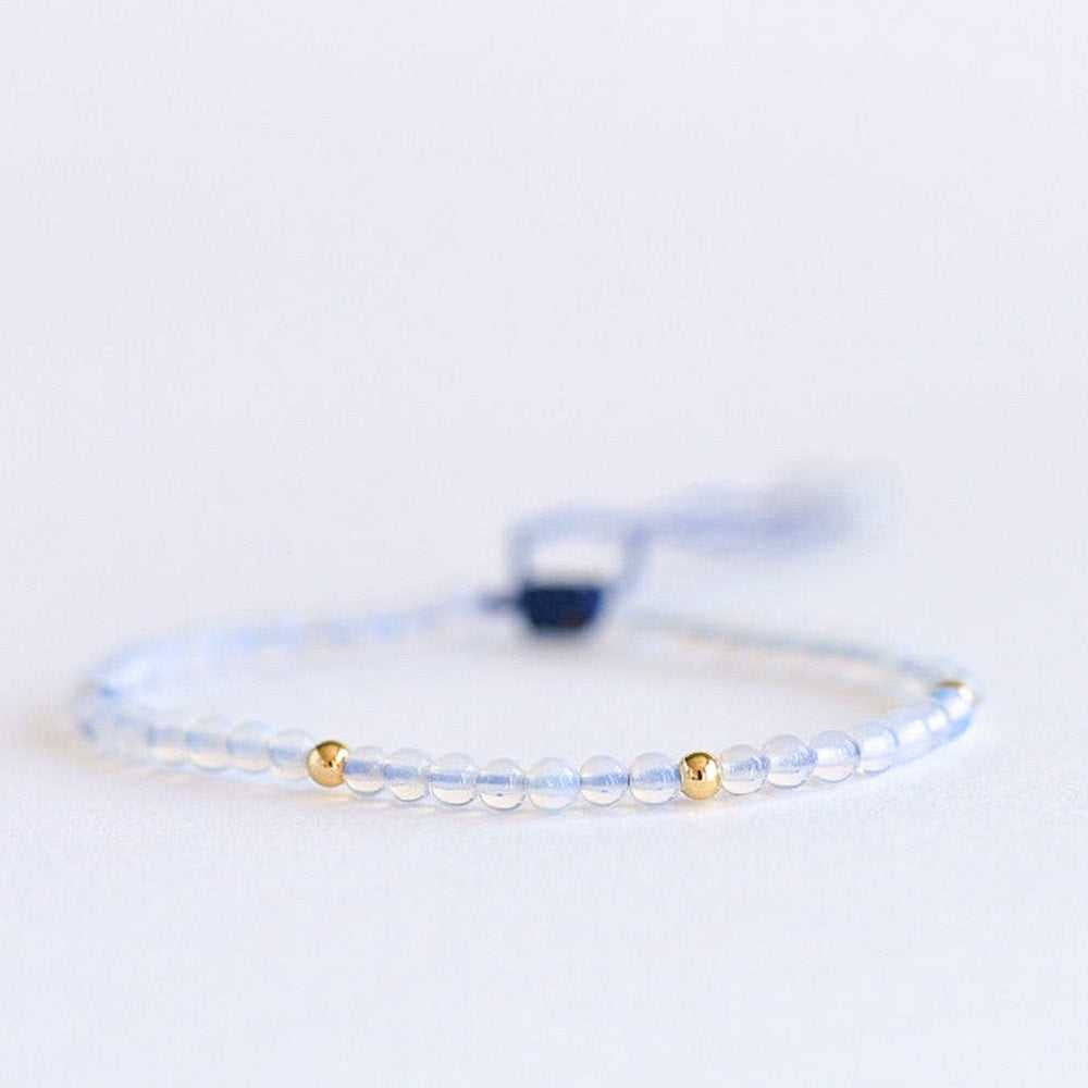 White Blue Opal Adjustable Gemstone Bracelet Manipura Malas   AdjustableGemstoneBraceletLightBlueOPAL 