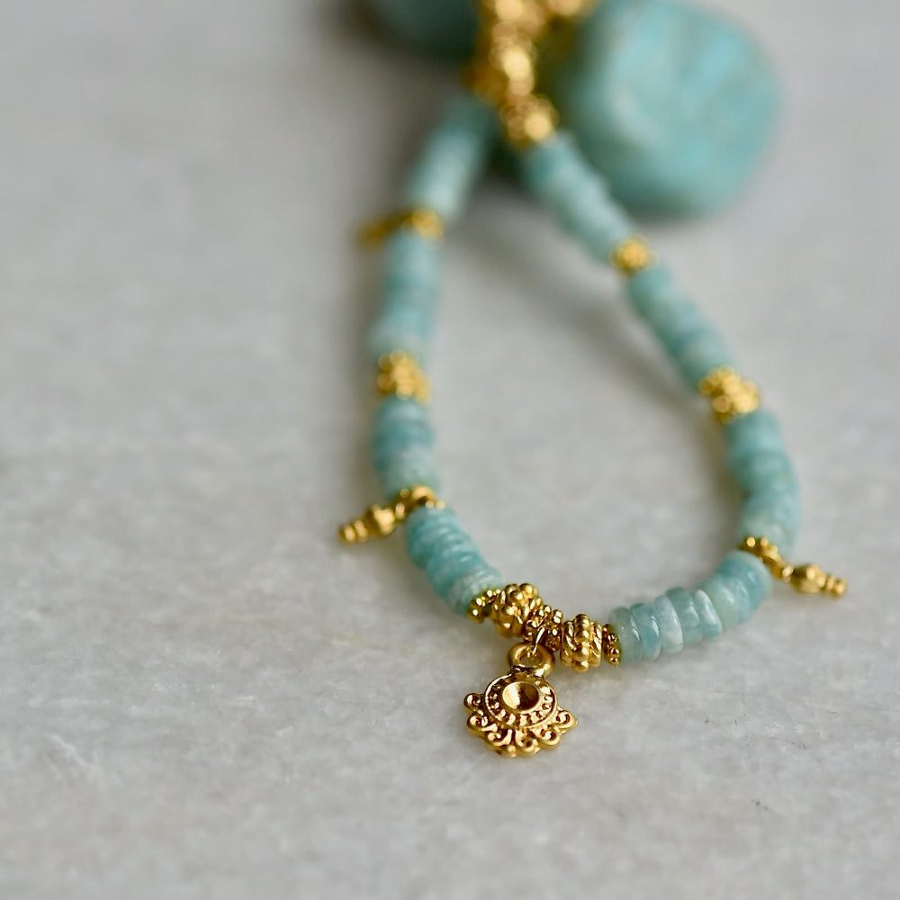 Amazonite gemstone beads choker by Manipura