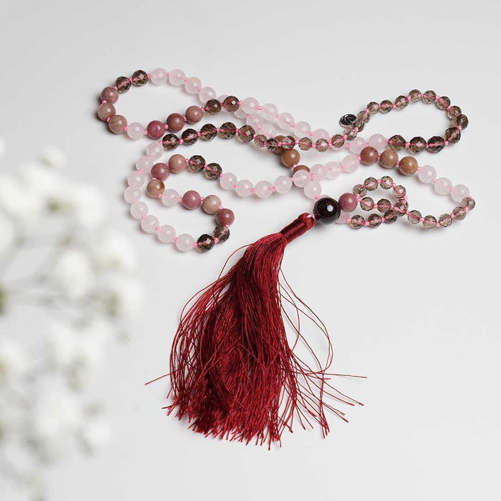 Feminine Radiance Gemstone Mala - Handmade with 108 Mala Beads by Manipura