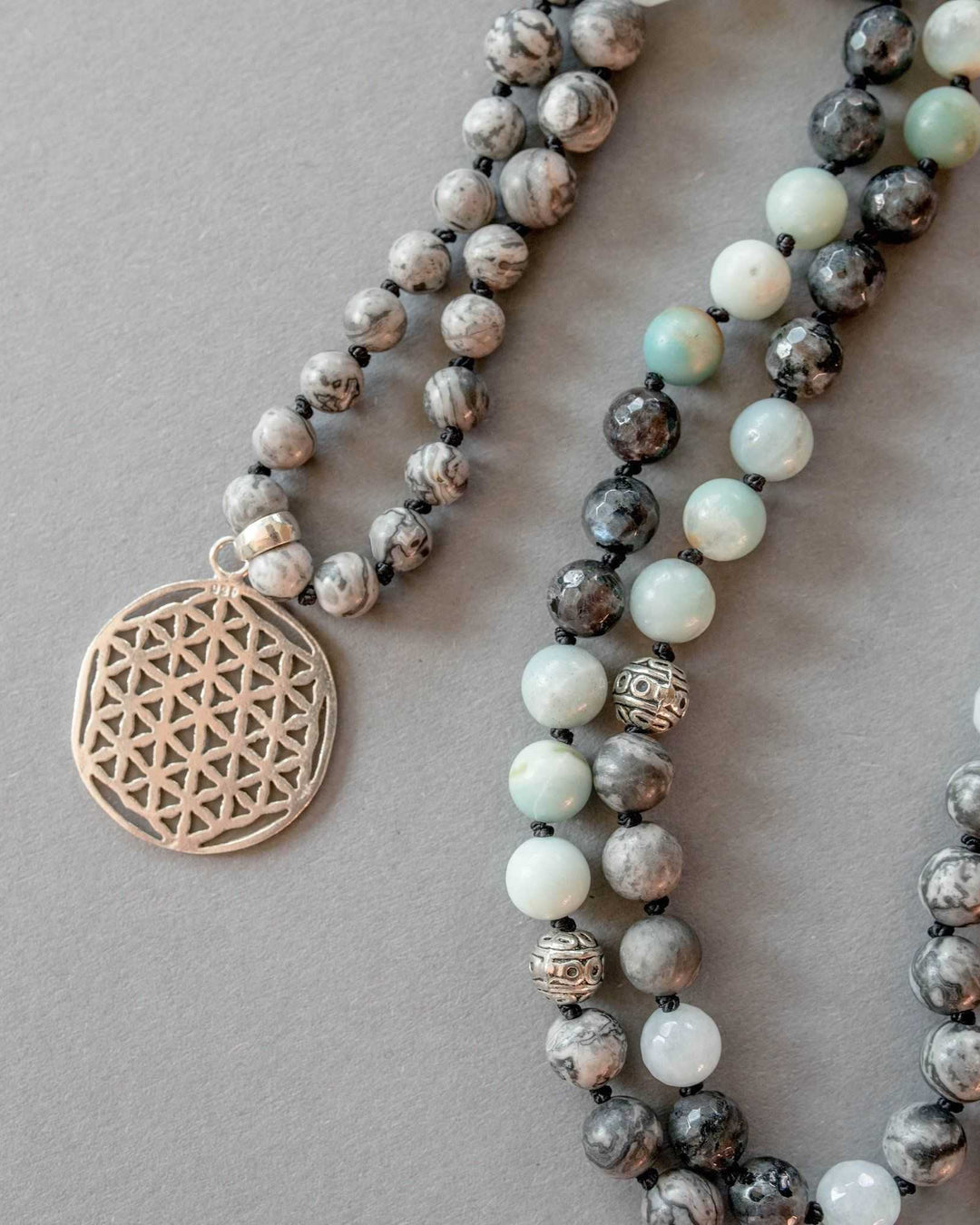 Flower of Life Gemstone Mala