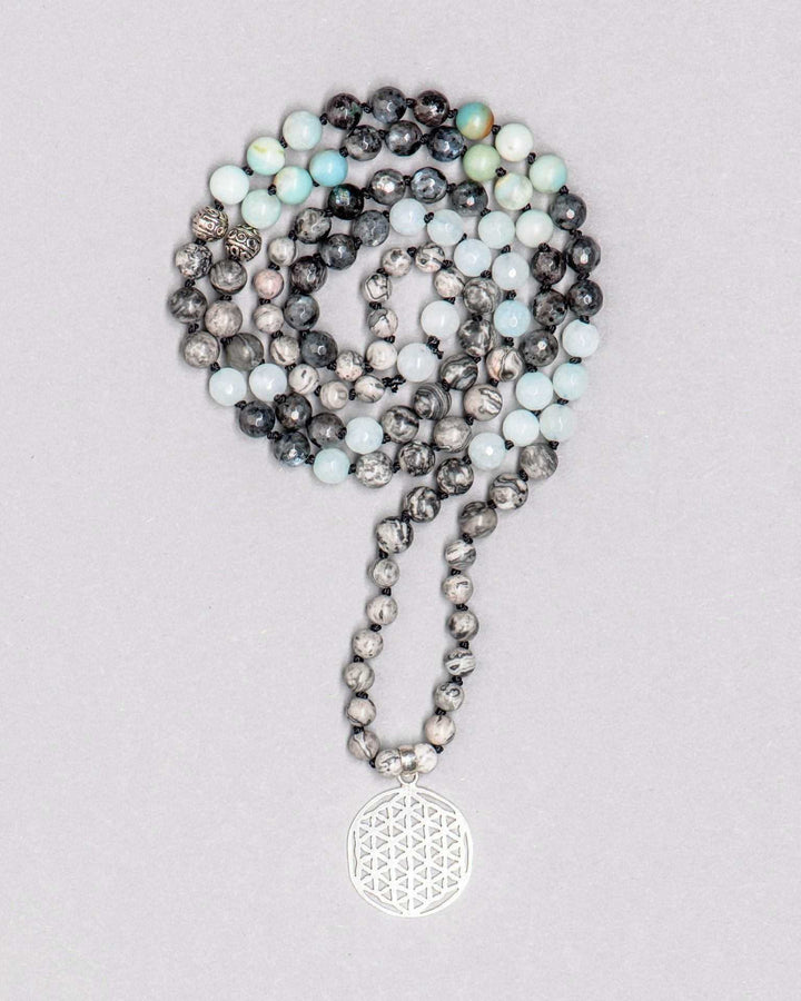 Flower of Life Gemstone Mala