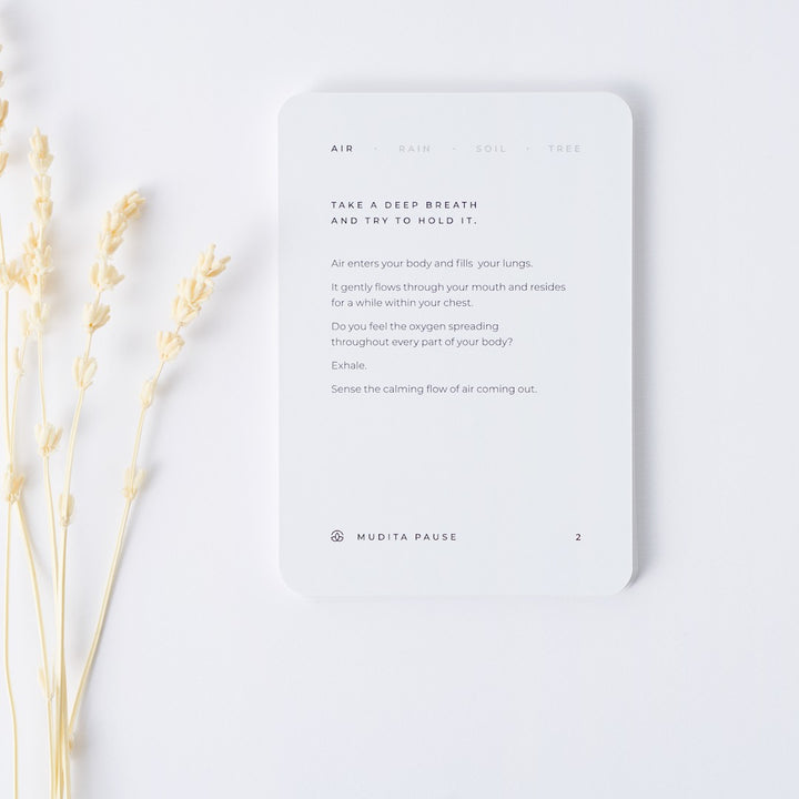 Mindfulness Meditation Deck Cards Handmade Eco and Tactile