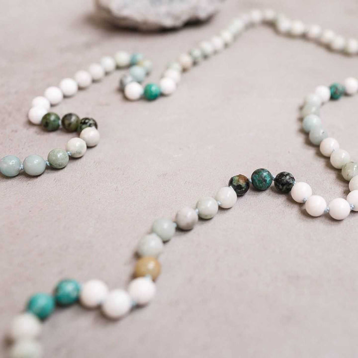 Endless Sky Gemstone Mala - Limited - Handmade with 108 Mala Beads by Manipura