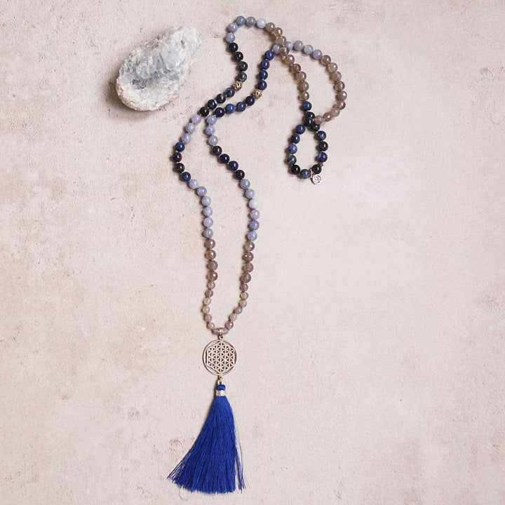 Life Aquatic Gemstone Mala - Handmade with 108 Mala Beads by Manipura
