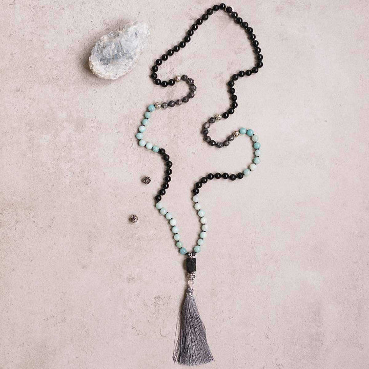 Strength & Elegance Gemstone  Mala - Handmade with 108 Mala Beads by Manipura