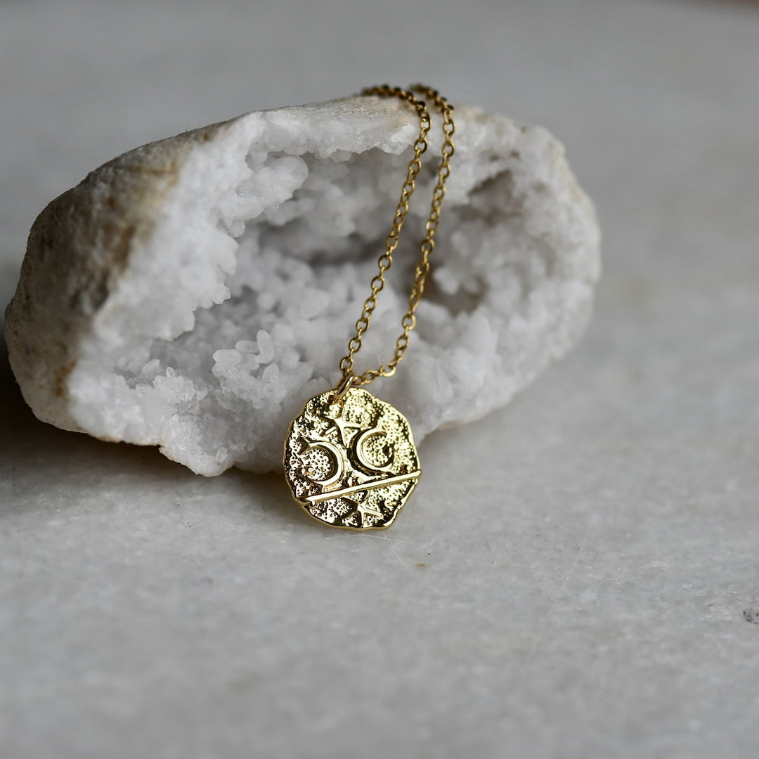 Products Moon Goddess Necklace in Gold by Manipura