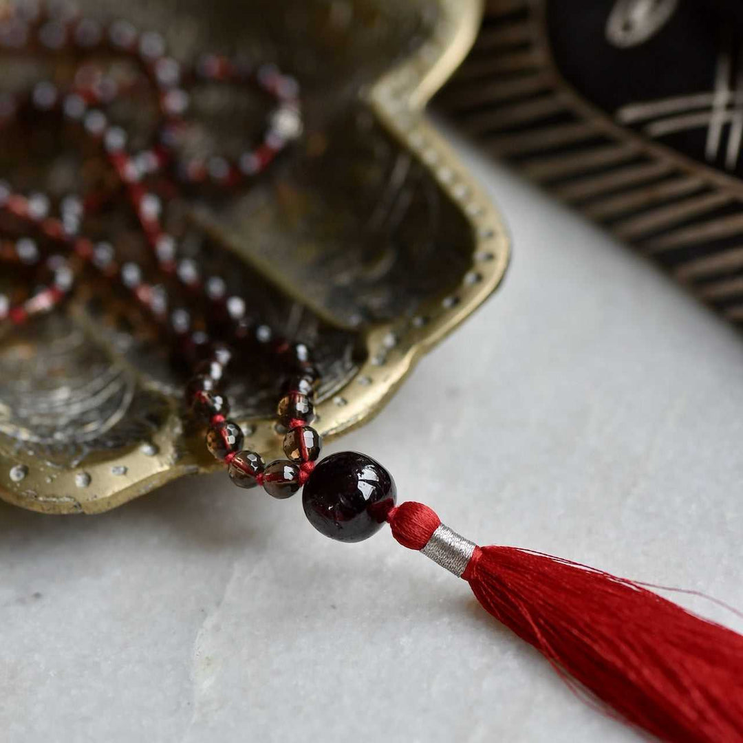 Garnet Guru bead True Passion Mala by Manipura